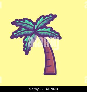 coconut tree vector icon. summer icon concept Stock Vector