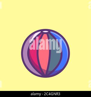 beach ball vector icon. summer icon concept Stock Vector