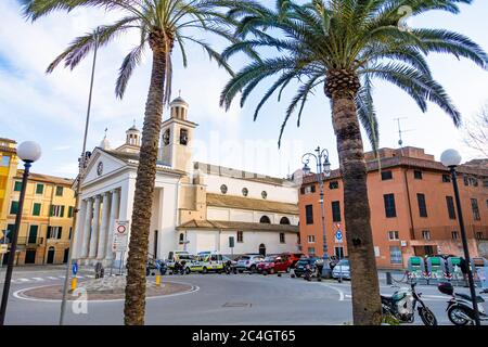 Sestri Levante, Italy, City of Two Seas, Bay of Silence and Bay of the Fables Stock Photo