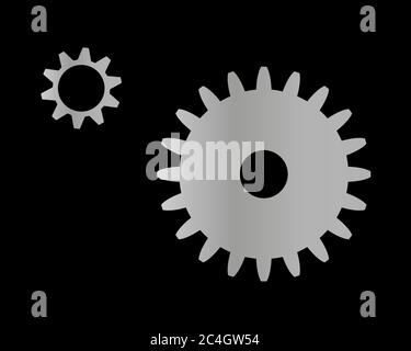 Gear setting icon vector illustration. Stock Vector