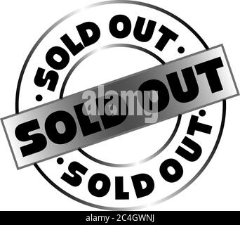 Square grunge black sold out stamp. Sold out stamp isolated on white background Stock Vector
