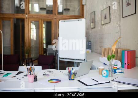Interior of modern office. Comfortable and cozy workplace Stock Photo