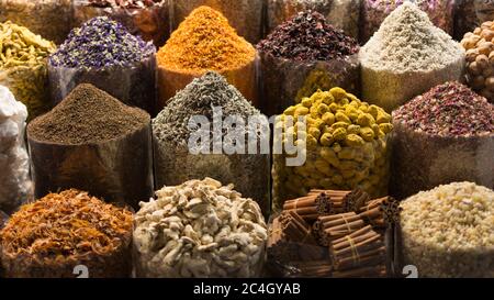 Dubai spices market UAE Stock Photo