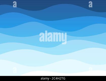 Abstract deep blue wave alternating banner vector background illustration Stock Vector