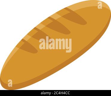 Fresh bread icon, isometric style Stock Vector