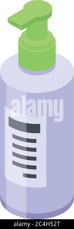 Soap dispenser icon, isometric style Stock Vector