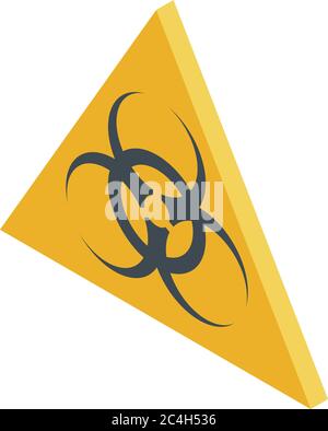 Biohazard sign icon, isometric style Stock Vector