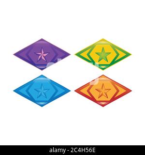 Abstract star logo icon design template elements Stock Vector