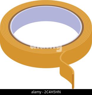 Construction scotch tape icon, isometric style Stock Vector