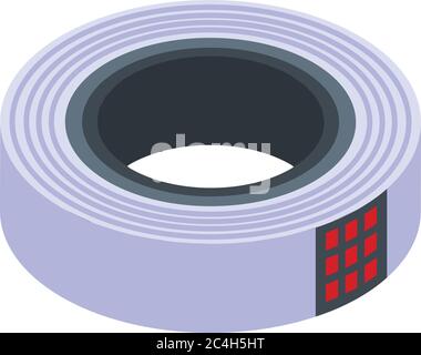 Scotch tape adhesive icon, isometric style Stock Vector