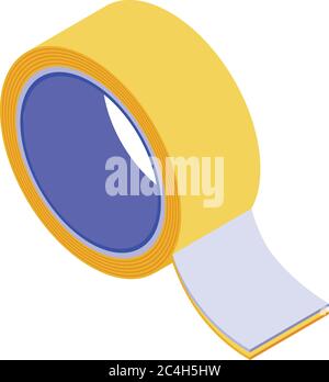 Stick roll tape icon, isometric style Stock Vector