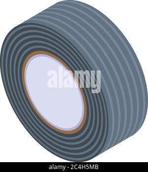 Scotch strip band icon, isometric style Stock Vector