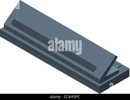 Hole puncher icon, isometric style Stock Vector