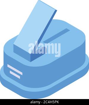 Clip hole puncher icon, isometric style Stock Vector