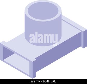 Ventilation pipe icon, isometric style Stock Vector