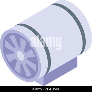 Ventilation tube icon, isometric style Stock Vector