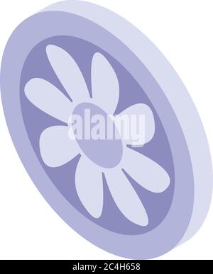 Ventilation fan icon, isometric style Stock Vector