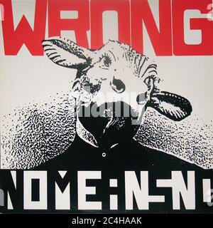 Nomeansno Wrong only Sheep Need a Leader 12'' Vinyl Lp - Vintage Record Cover Stock Photo