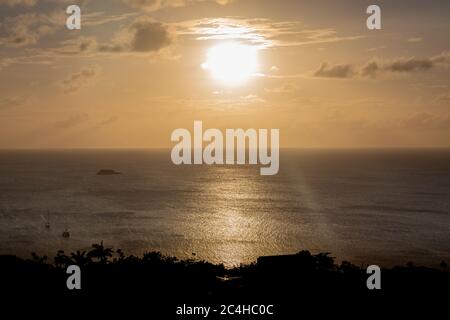 Caribbean, Antigua, Evening Light, Caribbean Sea Stock Photo - Alamy