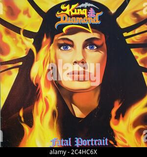 King Diamond Fatal Portrait  12'' Lp Album Vinyl -  Vintage Cover Stock Photo