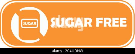 Product sticker. Product without sugar Stock Vector