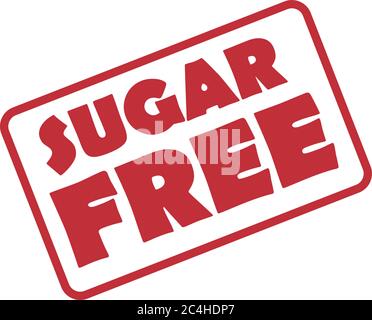 Product sticker. Product without sugar Stock Vector