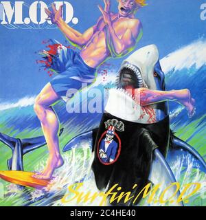 M.O.D Surfin M.O.D. (Mod Method of Destruction)  12'' Vinyl Lp -  Vintage Cover Stock Photo