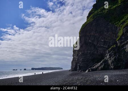 Reynisfjara Southern Iceland Black Beach Stock Photo