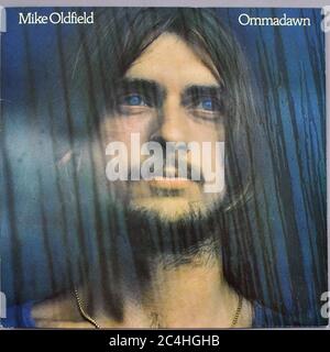 Mike Oldfield - Ommadawn - Vintage vinyl album cover Stock Photo