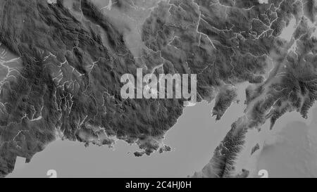 Maga Rivers Map Global Maga Buryatdan, region of Russia. Grayscale elevation map with lakes ...