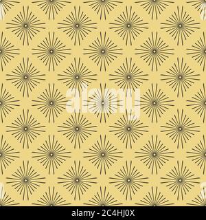 Geometric pattern with lines in the shape of a rhombuses. Seamless background. Black and golden texture. Graphic modern pattern. Simple lattice graphi Stock Vector