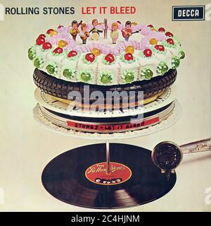 Rolling Stones Let It Bleed 12'' Vinyl Lp - Vintage Record Cover Stock Photo