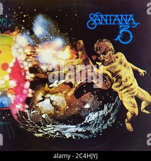 Santana 3 Third III Non  12'' Lp Vinyl - Vintage Record Cover 01 Stock Photo