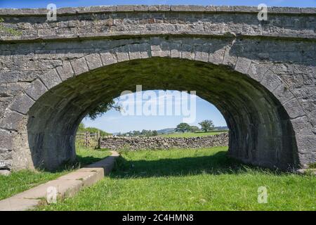 An abandoned section of the Lancaster Canal between Kendal and Natland in South Cumbria Stock Photo