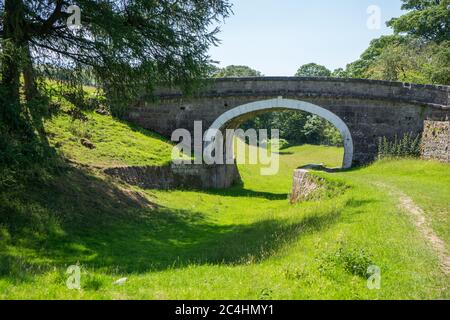 An abandoned section of the Lancaster Canal between Kendal and Natland in South Cumbria Stock Photo