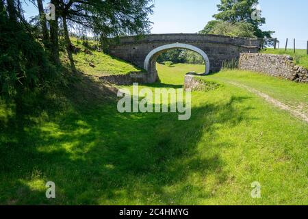 An abandoned section of the Lancaster Canal between Kendal and Natland in South Cumbria Stock Photo