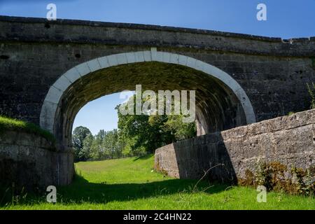 An abandoned section of the Lancaster Canal between Kendal and Natland in South Cumbria Stock Photo