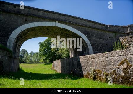 An abandoned section of the Lancaster Canal between Kendal and Natland in South Cumbria Stock Photo