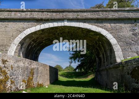 An abandoned section of the Lancaster Canal between Kendal and Natland in South Cumbria Stock Photo