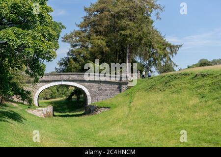 An abandoned section of the Lancaster Canal between Kendal and Natland in South Cumbria Stock Photo