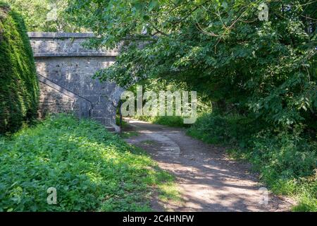 An abandoned section of the Lancaster Canal between Kendal and Natland in South Cumbria Stock Photo