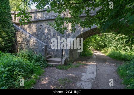 An abandoned section of the Lancaster Canal between Kendal and Natland in South Cumbria Stock Photo