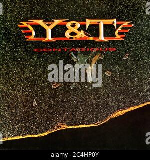 【激レア LP輸入盤】Y&T CONTAGIOUS PROMO FOLDER付 激レア LP輸入盤】Y&T CONTAGIOUS PROMO FOLDER付