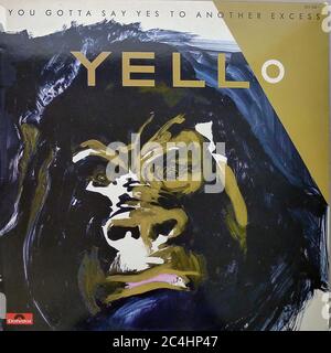 Yello You Gotta Say Yes to Another Excess 12'' Lp Vinyl - Vintage Record Cover Stock Photo
