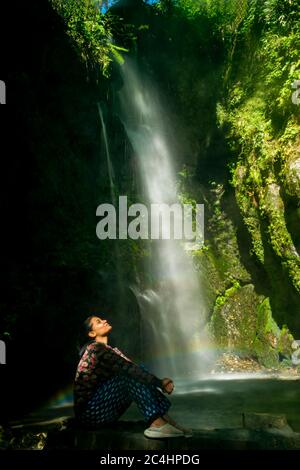 Jibhi Falls, Jibhi, Tirthan Valley, Himachal Pradesh, India Stock Photo