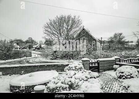 Village in Winter Stock Photo