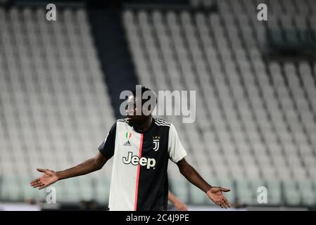 Turin, Italy. 26th June, 2020. Blaise Matuidi of Juventus during the The Serie A football Match Juventus FC vs Lecce. Juventus won 4-0, at Allianz Stadium in Turin, Italy on 26 june 2020 (Photo by Alberto Gandolfo/Pacific Press/Sipa USA) Credit: Sipa USA/Alamy Live News Stock Photo