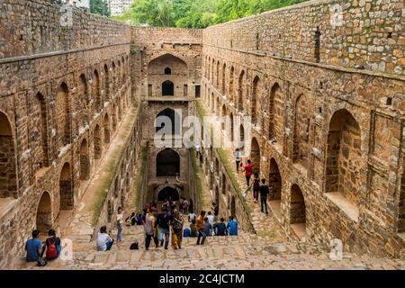 Agrasen ki baoli, Delhi, India; 16-Aug-2019; a beautiful afternoon at the Agrasen ki Baoli Stock Photo