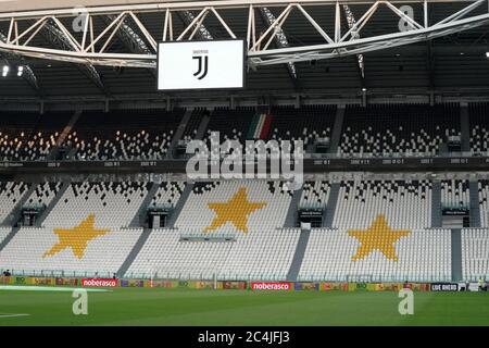 Torino (Italy) 26th June 2020. Italian Serie A. Juventus Fc vs Us Lecce. A general view of Juventus Stadium . Stock Photo