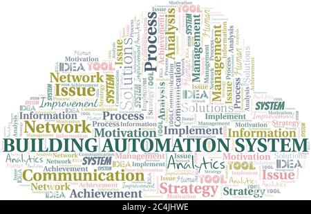 Word cloud background concept for automation. Electronic software ...